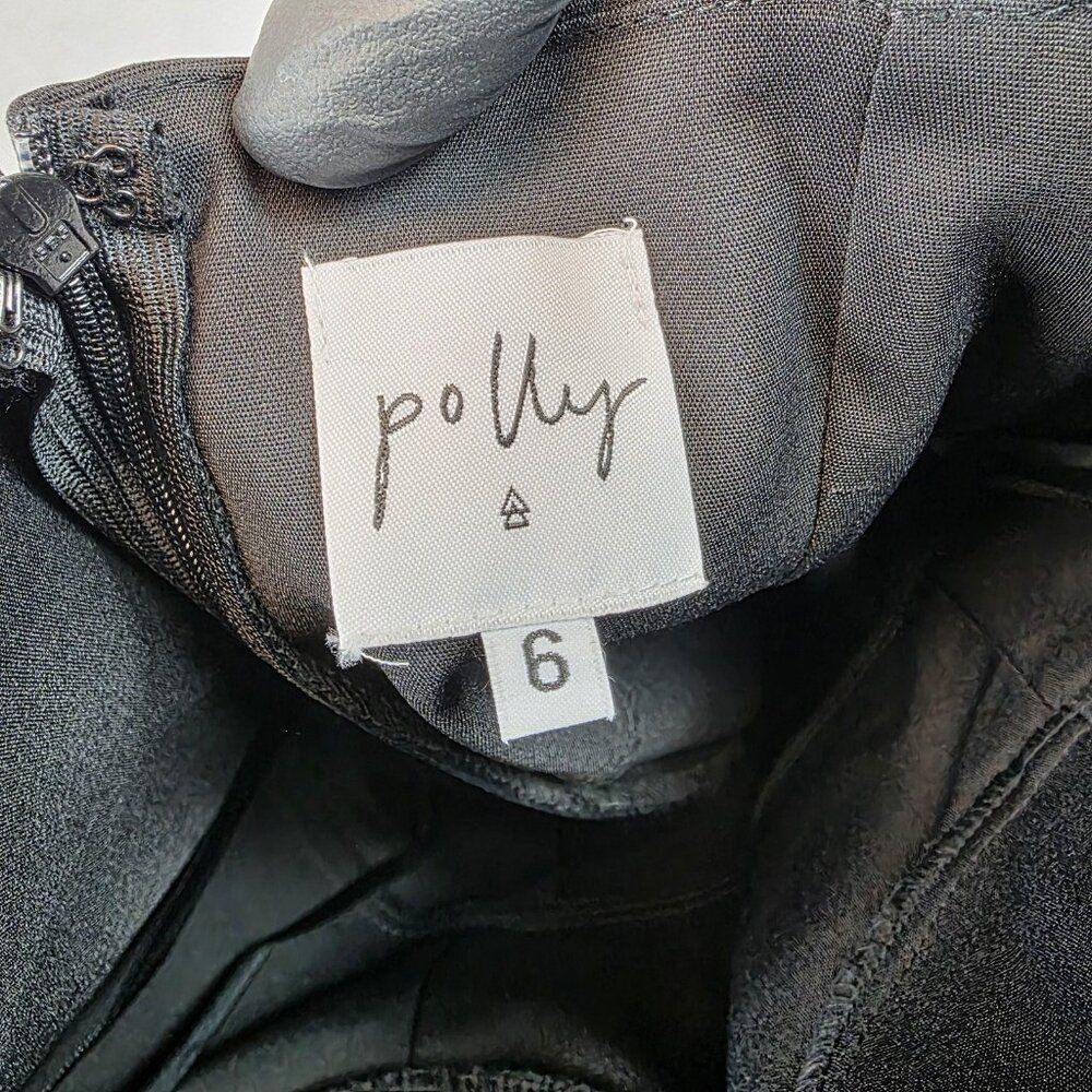 Polly Dress Womens 6 Black Bustier Mini Adjustable Straps Back Zip Corset Cup - Picture 11 of 11